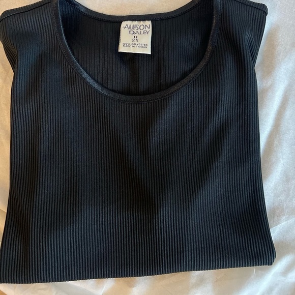 Vintage Allison Daley Plus Size Ribbed Shell Top - Picture 5 of 5